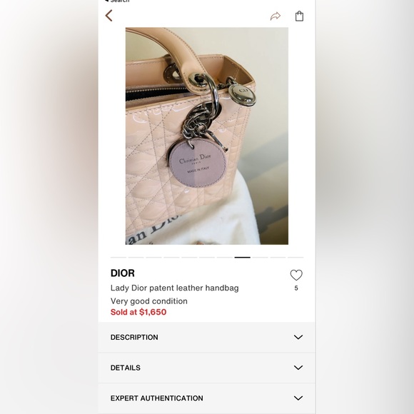 Lady Dior patent leather bag. Tags and strap included. See photos for details - Picture 3 of 10